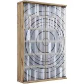 VCM Holz CD DVD Stand Regal Glastür Tilano L