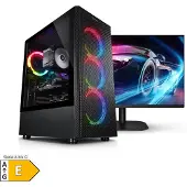 Kiebel.de PC Set Gaming mit 27 Zoll TFT Raptor Intel Core i7-12700KF, 32GB DDR4, NVIDIA RTX 5060 Ti 8 GB, 1TB SSD, WLAN, Windows 11, Komplettsystem Gaming