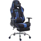 TPFLiving Racing Bürostuhl Limitless Stoff mit Fußablage schwarz/gelb