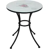 HTI Gartentisch Celia Bienvenue, rund, Metall, Ø 57 x H 68 cm, Vintage Stil, sommerliche Farben