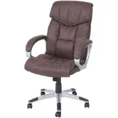 Mendler Bürostuhl MCW-A71, Chefsessel Drehstuhl Schreibtischstuhl, Stoff/Textil, MVG Wildleder-Optik vintage braun
