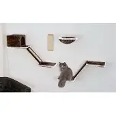 Silvio Design Katzen-Kletterwand, 8-teilig, dunkelgrau-hellgrau