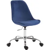 TPFLiving Bürostuhl Toulon Samt Braun