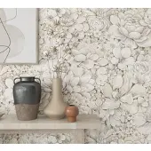Marburg Vliestapete "Flower" matt geprägt Blattmotiv moderne Tapete für Wohnzimmer Schlafzimmer Küche