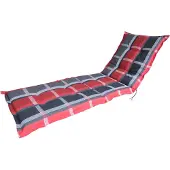 Madison B253 Rollliegenauflage Gartenliege Auflage 200x60x8cm rot karo