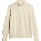 Superdry für Damen. W6110625A Beiger Pullover ?Classic? mit halbem Verschluss (XS), Lässig, Baumwolle