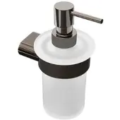 SAT Seifenspender Simply R PVD PVD Gun Metal/Milchglas SATDSIMR99GM