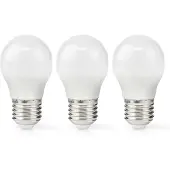 Nedis LED-Lampe E27 - G45 - 4.9 W - 470 lm - 2700 K - Warmweiss - Retro Style - Matte lampe - 3 Stück