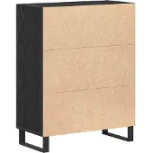 vidaXL Sideboard Schwarz Eichen-Optik 69,5 x 34 x 90 cm Holzwerkstoff