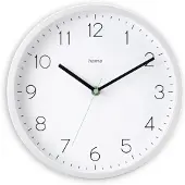 Hama Menorca, Wand, Funkgesteuerte Uhr, Rund, Weiß, Kunststoff, Glas