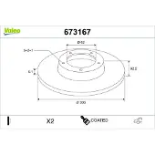 Valeo 2x Bremsscheiben Hinten für TOYOTA RAV 4 II (CLA2, XA2, ZCA2, ACA2) 303mm 673167