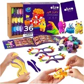 Okto Schaumstoff Ton 36 colors Set with air clay 70149 Mehrfarbig 29,5 x 24 x 7 cm