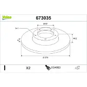 Valeo 2x Bremsscheiben Hinten passend für MERCEDES-BENZ B-Klasse (W246, W242) 276mm 673035