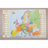 Zachem Schreibtischunterlage: Politische Karte von Europa