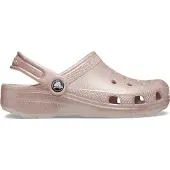 Crocs Classic Kinder Schuhe mit Glitzer, geräumige Passform, perforiertes Obermaterial