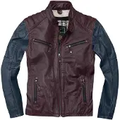Black-Cafe London Firenze Rot Blau Motorrad Lederjacke Größe 56