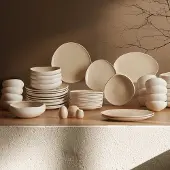 Karaca Earth Collection Cupid 55-teiliges 12-Personen Geschirrset Kombigeschirr Tafelservice