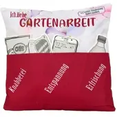 Hergo Sofahelden Outdoor-Kissen 43 x 43 cm Ich liebe Gartenarbeit