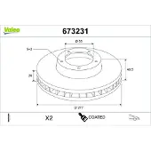 Valeo 2x Bremsscheiben Vorne für TOYOTA AVENSIS Kombi (T25) 277mm 673231