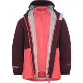 Jack Wolfskin 3-in-1-Funktionsjacke "ICELAND 3IN1 JACKET K" mit Kapuze mit Kapuze, wasserdicht, winddicht