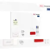 Allboards Rahmenloses SLIMboard – Magnetisches trocken abwischbares Whiteboard 60×40 cm + Zubehör