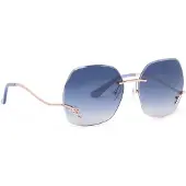 GUESS GU00268 Damen-Sonnenbrille Vollrand Butterfly Metall-Gestell, pink