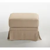 La redoute interieurs Hocker Adelia, Abnehmbarer Bezug, Aus Grobem Leinen, Hoher Komfort