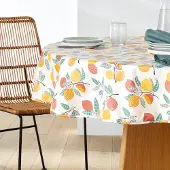 La redoute interieurs Runde Tischdecke Citron Aus Beschichteter Baumwolle