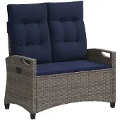 vidaXL Gartenbank mit Kissen 105 x 60 x 112 cm Stahl