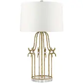 Elstead Lighting Elstead Stella Tischleuchte E27 Gebeiztes Gold Creme