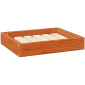 Syfax Hundebett Wachsbraun 51,5 x 44 x 9 cm Massivholz Kiefer
