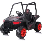 Chipolino Kinderelektroauto Spider SUV, Radio, Fernbedienung, Stoßdämpfer, Gurt schwarz