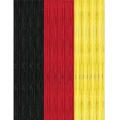 Arsvita Flauschvorhang Flauschgardine Vorhang 90 cm x 200 cm Unistreifen Schwarz Rot Gelb