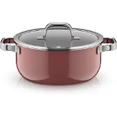 WMF Fusiontec Mineral Pro, Bratentopf mit Deckel, 24 cm, Rose Quartz