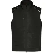 James & nicholson Herren Hybrid Gilet Bodywarmer JN1822 black/black 4XL