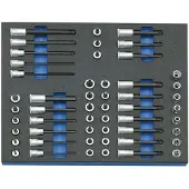 Gedore 2005 CT2-TX 30 Steckschlüssel-Satz 3/8" in Check-Tool-Modul, 52-teilig, 2016508