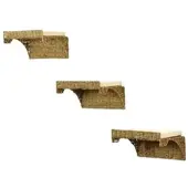 Silvio Design Wandliege 'Seegras', 3er-Set, natur, 15 x 25 x 40 cm