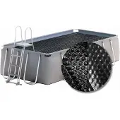 W'eau Premium Solarplane Rechteckig 1000 x 500 cm Schwarz