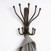DanDiBo Ambiente DanDiBo Wandgaderobe Halbrund Wand Metall Schwarz Steve 25 cm Gaderobe Kleiderhaken Gaderobenhaken Hakenleiste Flugaderobe Haken