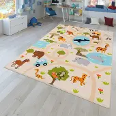 TT Home Kinderzimmerteppich Teppich Junge Mädchen Kinderteppich Baby Rutschfest Strasse