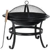 KINGHOFF KH-2030 Garten-Feuerstelle Ø54,5 cm schwarz