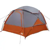 vidaXL Kuppelzelt mit abnehmbarem Regenfly Grau und Orange 4-Personen