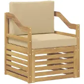 vidaXL Outdoor-Sofa Polyester Weiß und Beige