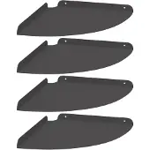 vidaXL Eckregal zum Schweben 4 stk. Schwarz 30 x 30 x 2 cm