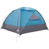 vidaXL Kuppelzelt mit abnehmbarem Regenfly Blau 8-Personen