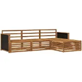 vidaXL Outdoor-Sofagarnitur 4 pcs Natur Massivholz Akazie