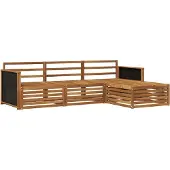 vidaXL Outdoor-Sofagarnitur 4 stk. Natur Massivholz Akazie