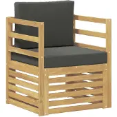 vidaXL Outdoor-Sofa Polyester Weiß und Anthrazit