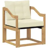 vidaXL Outdoor-Sofa Massivholz Akazie Weiß und Creme
