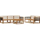 vidaXL Outdoor-Sofagarnitur 6 pcs Natur Massivholz Akazie